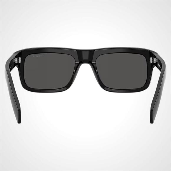 Prada PR B06S Black/Grey (16K08Z) Sunglasses for sale online  New PRADA Sunglasses Black Rectangle Square Grey Lens Men\'s 54mm